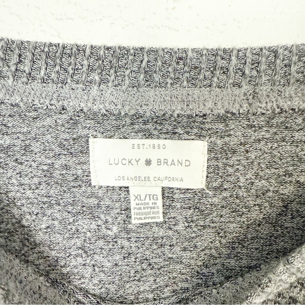 Lucky Brand Super-Soft Crewneck Lightweight Pullover Heather Gray Sweater XL - Picture 5 of 9